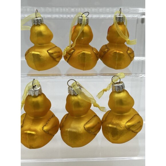Vintage Christmas Easter Tree Glass Ornament Decoration Duck Rubber ducky set 6 - Picture 4 of 12